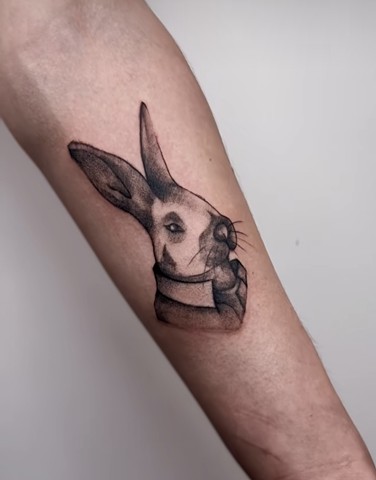 Mr. Rabbit tattoo Strange World Tattoo Calgary 