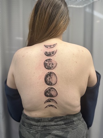 Moon phases back piece