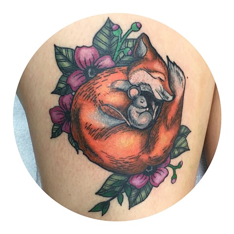 fox and mouse tattoo