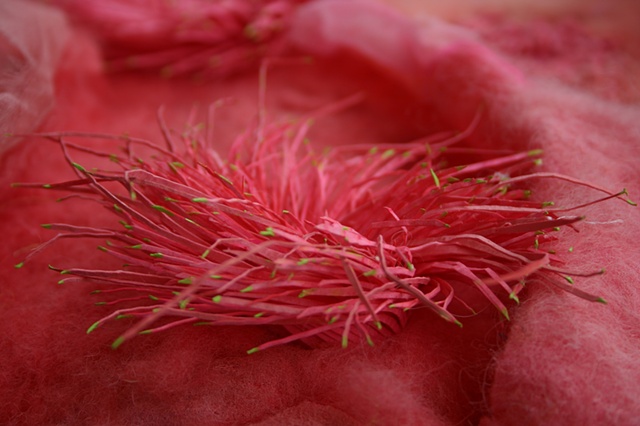 Sea Anemone, detail of paper sculpture