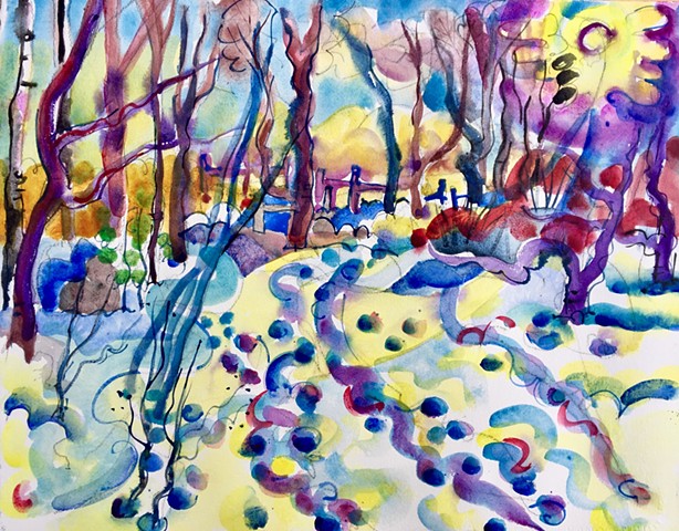 Setting Sun on Gould Hill