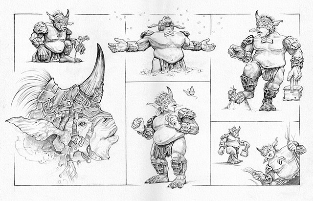 Character design ::: Ork - pencil on paper