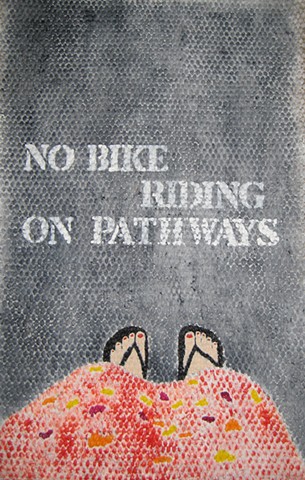 “No Bike Riding on Pathway”