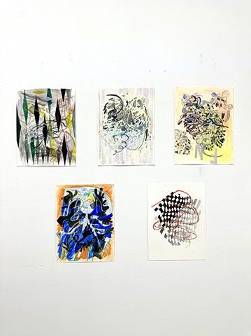 5 works on paper