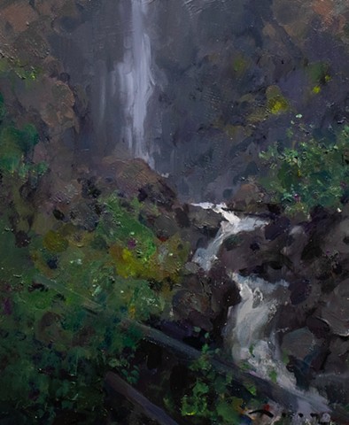 Devin Michael Roberts artwork Landscape painting waterfall 