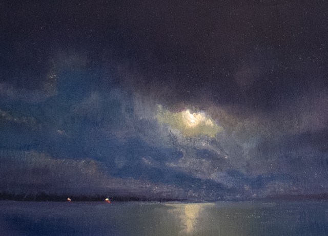Devin Roberts Painting Nocturne Moon 