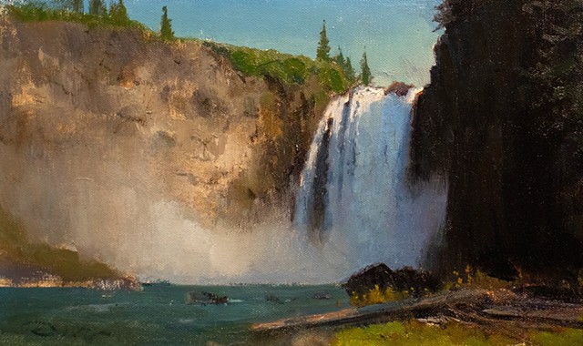 Devin Roberts Art Snoqualmie Falls painting artwork landscape 