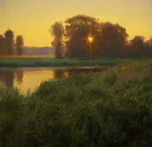 Devin Michael Roberts Sunset Art for sale original painting Impressionism tonalism 
