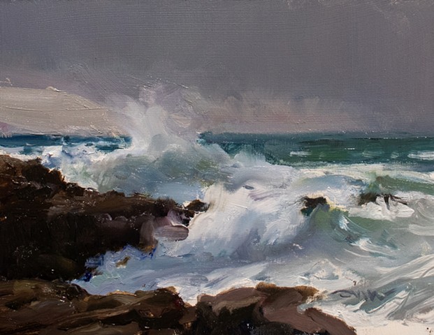 Devin Michael Roberts Paintings Artist Landscape Seascape Crashing Waves art for sale 
