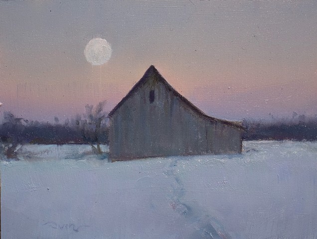 Devin Roberts Art Snow Winter art painting 