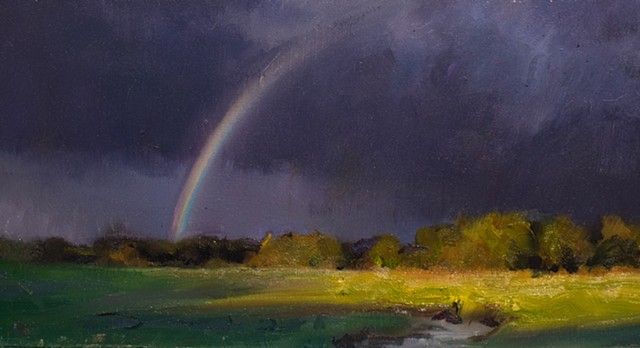 Devin Michael Roberts Art Landscape Painting Rainbow Impressionism 