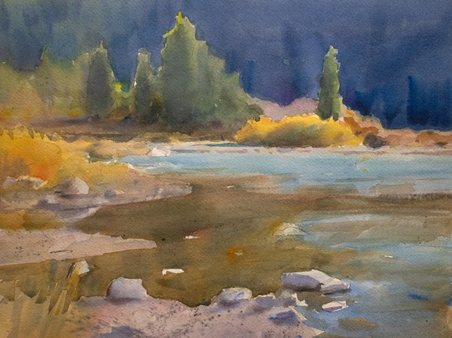 Devin Michael Roberts American Watercolor Painter Landscape Colorado painting for sale 