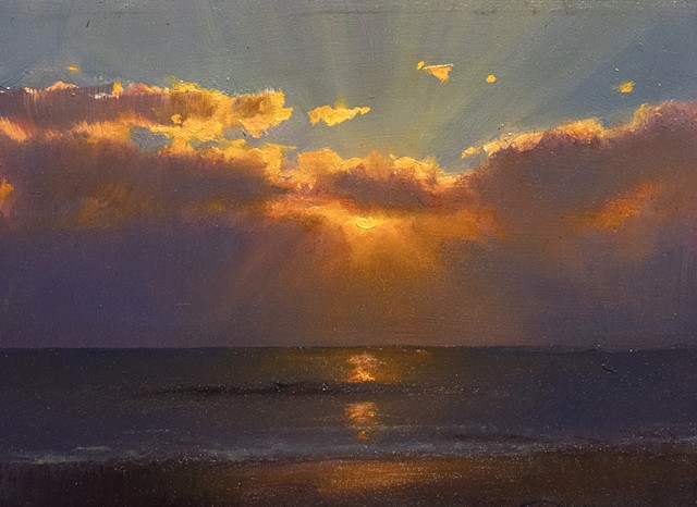 Devin Michael Roberts Landscape Sunset Painting for sale art 