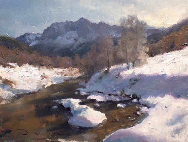 Devin Michael Roberts Snow Painting Landscape Winter Art 