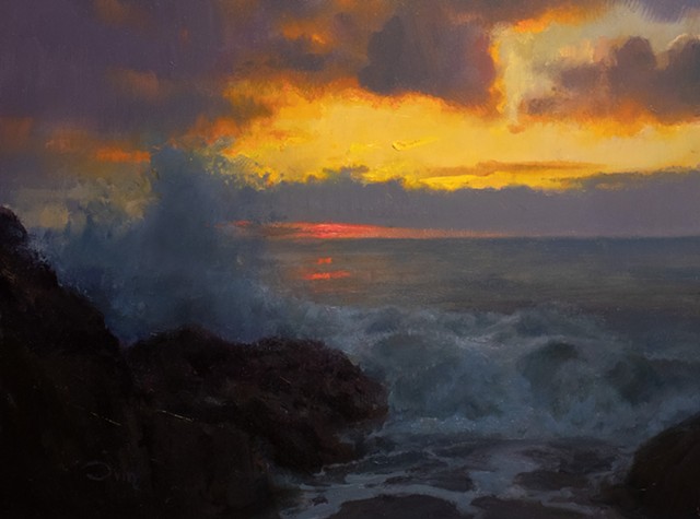 Devin Michael Roberts Artist Sunset Landscape Painting For Sale 
