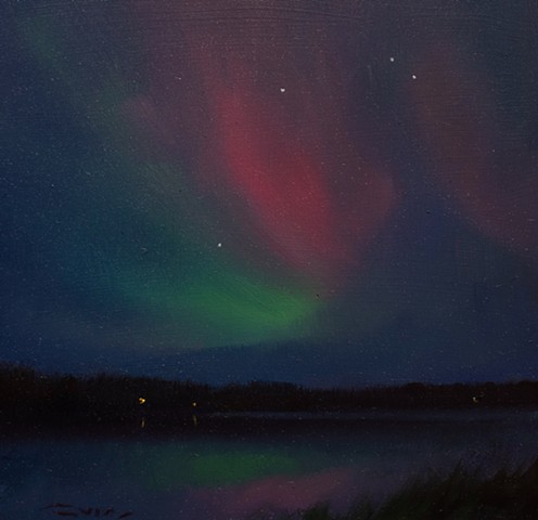 Devin Michael Roberts Northern Lights Aurora Borealis Art Paintings Landscape painting