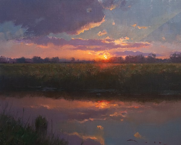 Devin Michael Roberts Artist Landscape Painting Oil Art  Sunset 