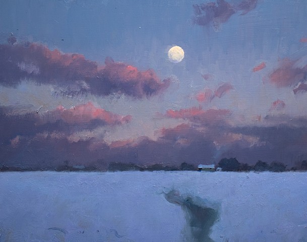 Devin Michael Roberts artwork Landscape painting Impressionism snow Art for sale 