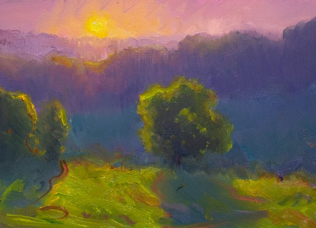 Impressionist Art Sunset Color Lesson Theory Landscape Art 