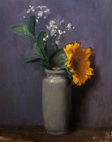 Sunflower and Vase 