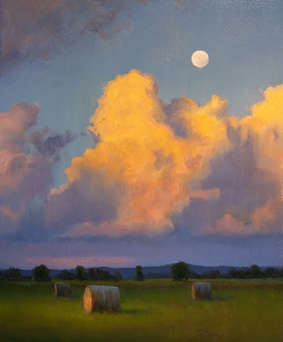 Devin Michael Roberts Paintings Art Hay Bale Landscape