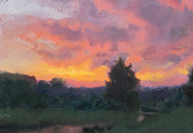 Devin Michael Roberts Artist Landscape Painting Oil Art  Sunset 