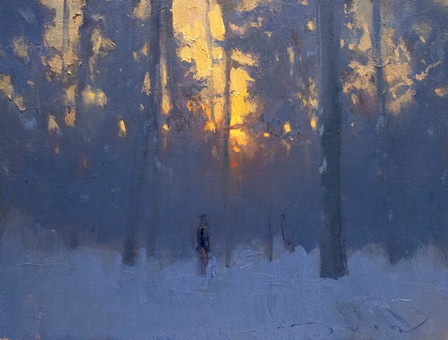 Devin Michael Roberts artwork Snow winter painting landscape art impressionism 