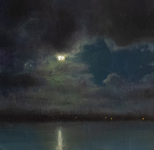 Devin Roberts Art Paintings Nocturne Moon 