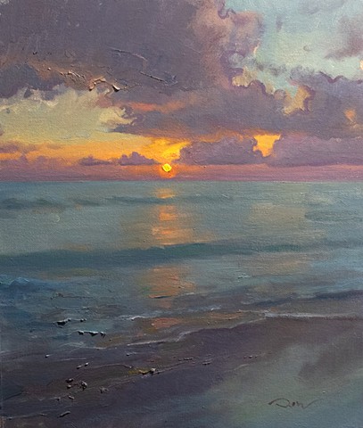 Devin Michael Roberts Art Paintings Seascape Sunset For Sale Impressionism