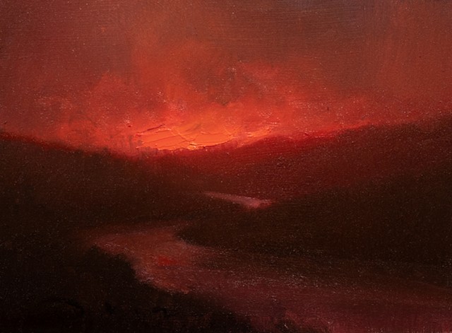 Devin Michael Roberts Art Painting Seascape  For Sale sunset 