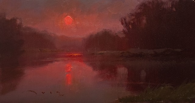 Devin Michael Roberts Art Painting Sunset Tonalism 