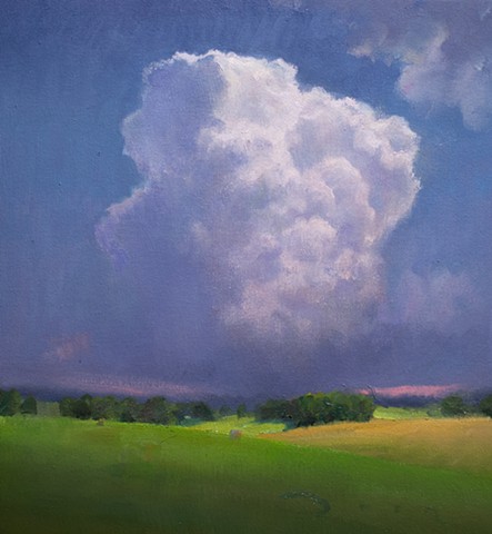 Devin Michael Roberts Landscape Painting Art Artwork Clouds Realism for sale 