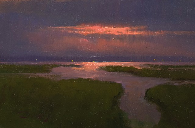 Devin Michael Roberts Artist Tonalism Sunset painting 