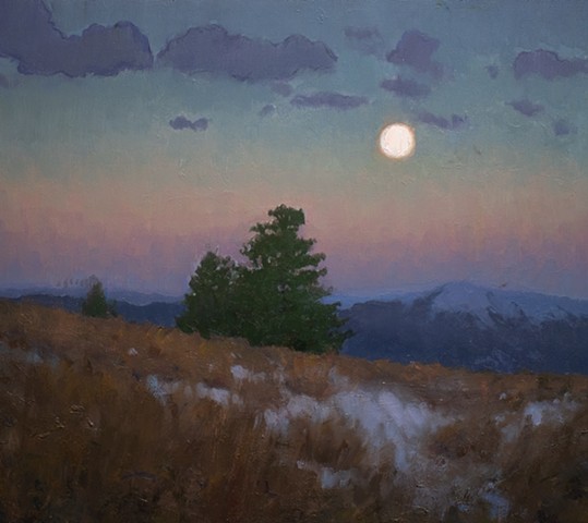 Devin Michael Roberts Paintings Landscape Art Sunset Moon 