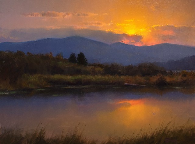 Devin Michael Roberts Sunset Painting Art Sky Clouds