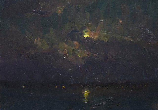 Devin Michael Roberts Art Landscape Moon Painting Impressionism 