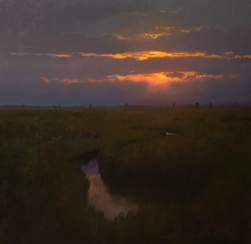 Devin Michael Roberts Sunset Landscape Painting Art 
