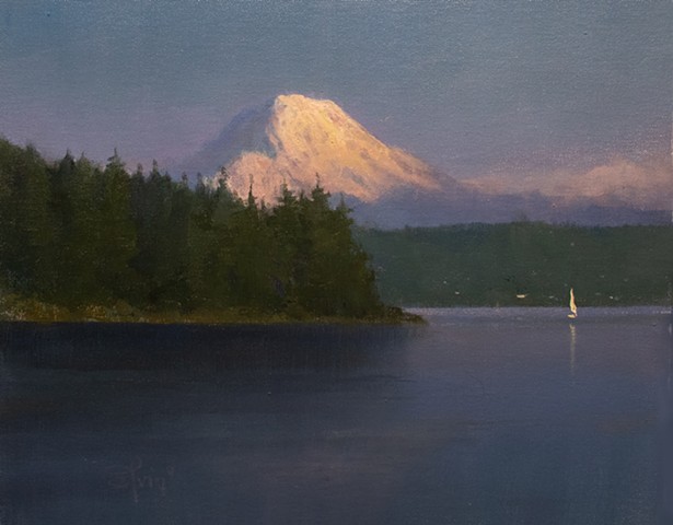 Devin Michael Roberts Art Artist Mt Rainier Painting 