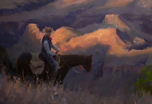 Devin Michael Roberts Landscape Painting Artwork Cowboy Grand Canyon Western Art