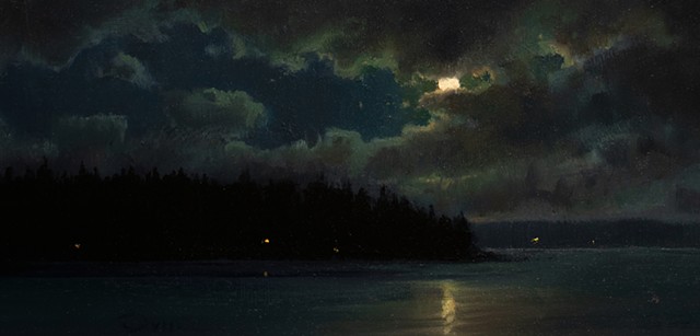 Devin Roberts Art Paintings Nocturne Moon artist