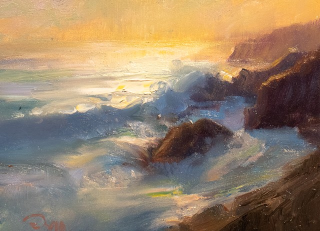 Devin Roberts Artist Seascape Wave Sunset paintings for sale 