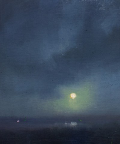 Devin Michael Roberts Nocturne Moon Landscape Painting Plein Air 