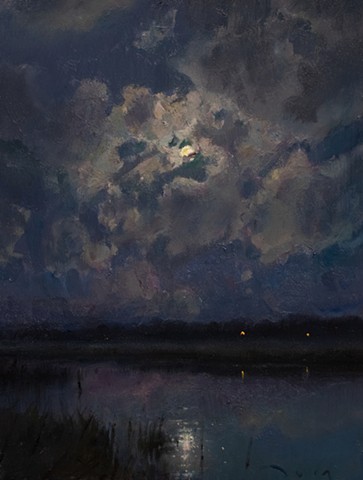 Devin Michael Roberts Art Painting For Sale Moon Nocturne 