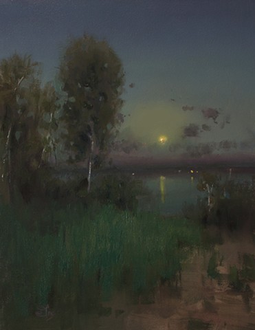 Original Oil Nocturne Painting 