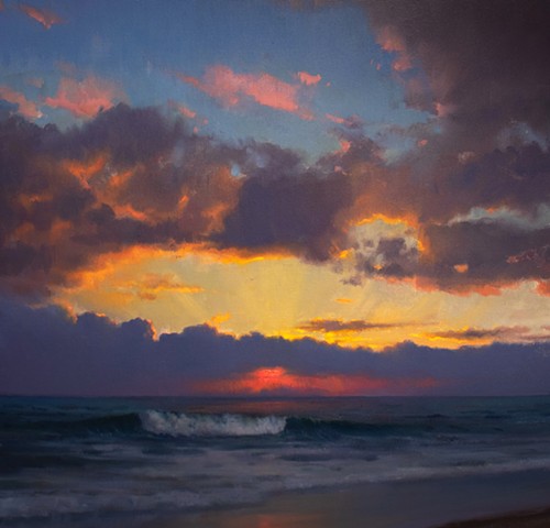 Devin Michael Roberts Art Paintings for Sale sunset Waves 