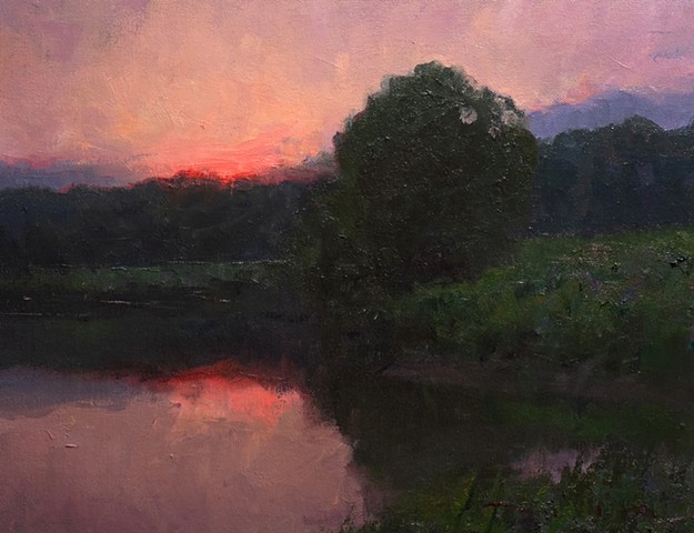 Devin Michael Roberts Sunset Painting Impressionism Art for sale 