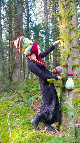 Nature Drag Forest Installation:  Czarista Kelp Hat & Stole