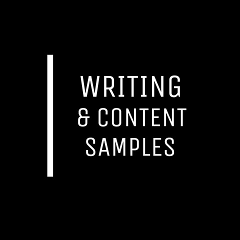 Writing & Content Samples