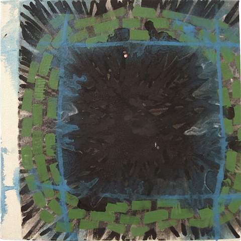 black center, stretched off center, collection of Chris Moeller