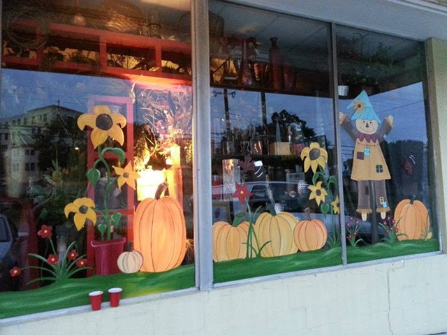 Fall windows - Flowers by LouAnn